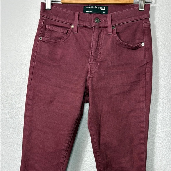 Veronica Beard Beverly Burgundy Jeans - Picture 1 of 9
